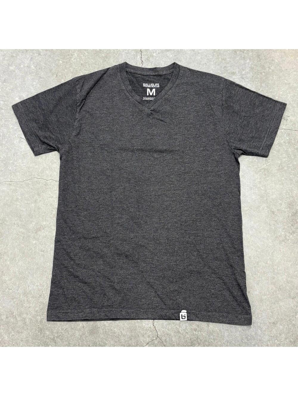Ball Is Life Plain Gray V Neck T Shirt